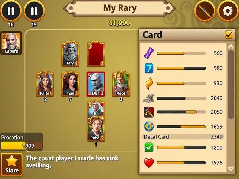 Mysore General gameplay screenshot showing card arrangement